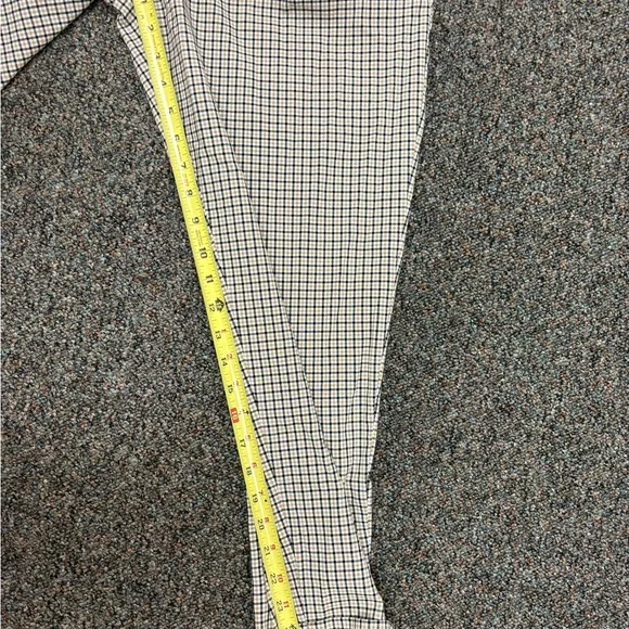 Banana Republic Women’s Size 4 Plaid Pleated Cuff Pant Navy Khaki - Picture 4 of 8